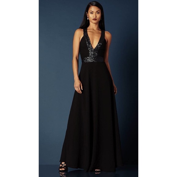 black prom dress and date